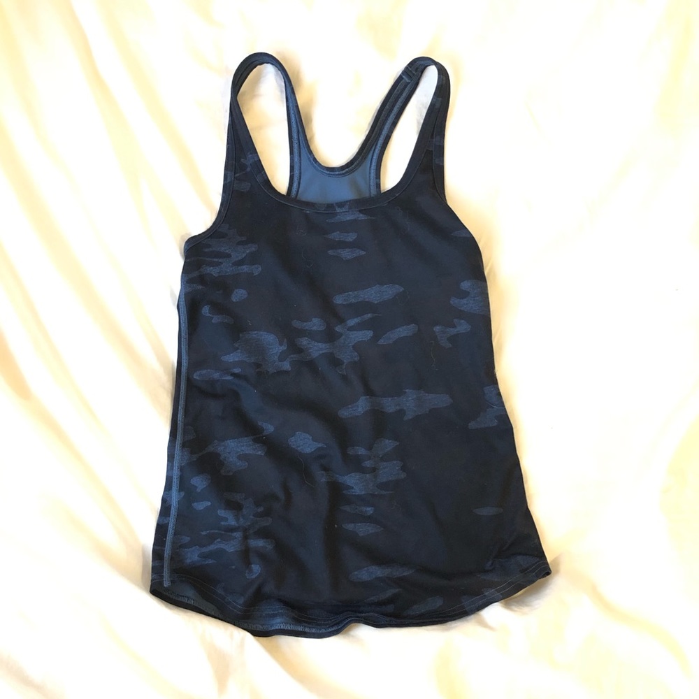 Lululemon camo workout top. great condition!